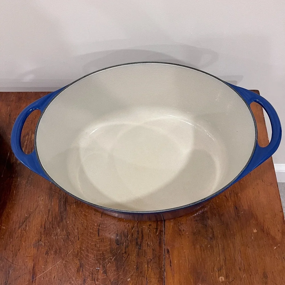 *VERY RARE* Le Creuset Doufeu Blue Cast Iron Enamel 9 3/4 Qt 9.2 L No. 35 France
